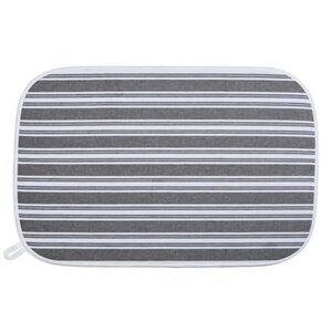 New ! Grove Collaborative Stripes Gray/White Dish Drying Mat 16X18"
